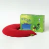 Cuello de descanso Golina rojo junto a su caja de regalo